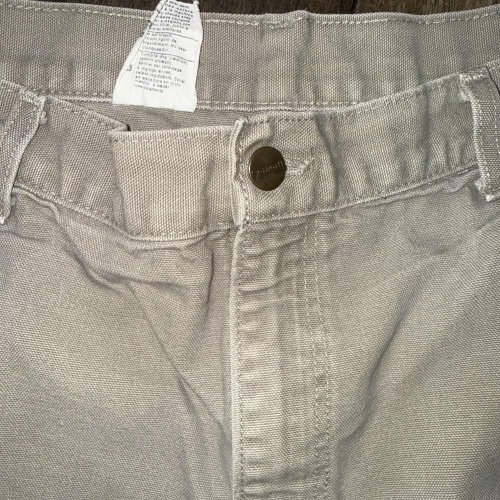 Carhartt Pants Mens 36x32 Gray B11 Original Dungaree Fit Work Carpenter Canvas - Picture 3 of 9